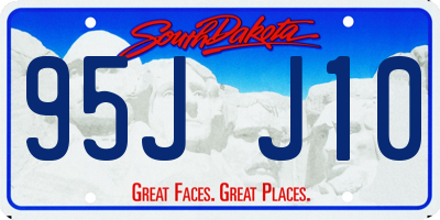SD license plate 95JJ10