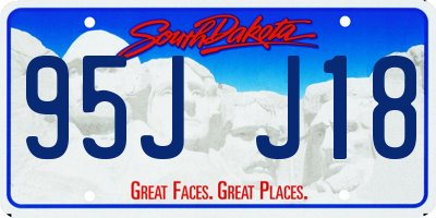 SD license plate 95JJ18
