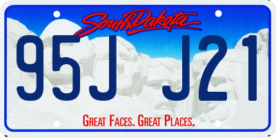 SD license plate 95JJ21