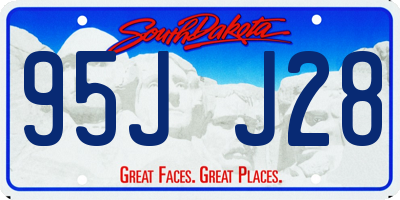 SD license plate 95JJ28