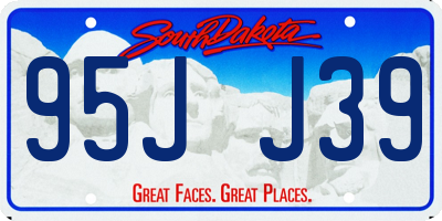 SD license plate 95JJ39