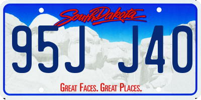 SD license plate 95JJ40