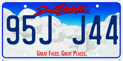 SD license plate 95JJ44