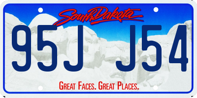SD license plate 95JJ54