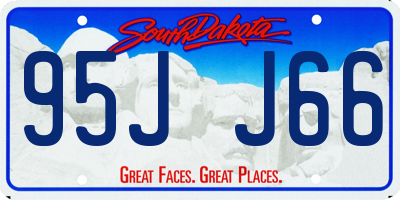 SD license plate 95JJ66