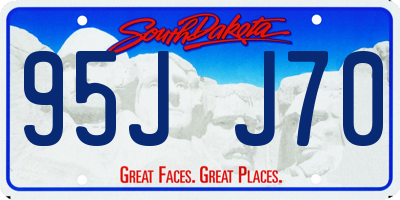 SD license plate 95JJ70