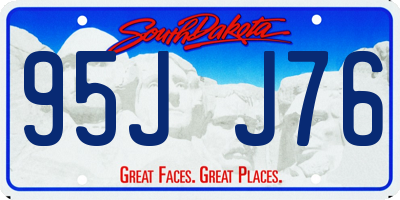 SD license plate 95JJ76