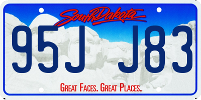 SD license plate 95JJ83