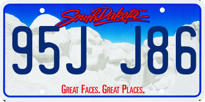 SD license plate 95JJ86