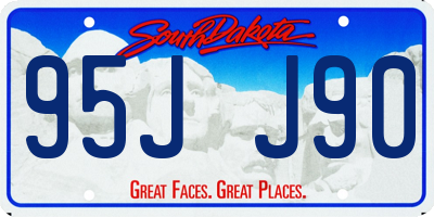SD license plate 95JJ90