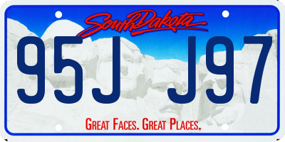 SD license plate 95JJ97