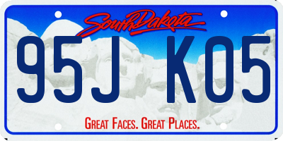 SD license plate 95JK05