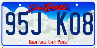 SD license plate 95JK08