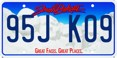 SD license plate 95JK09