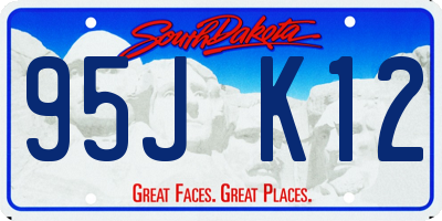 SD license plate 95JK12