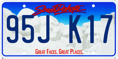 SD license plate 95JK17