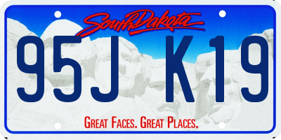 SD license plate 95JK19