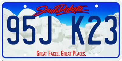SD license plate 95JK23
