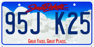 SD license plate 95JK25
