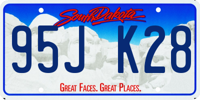SD license plate 95JK28