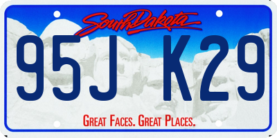 SD license plate 95JK29