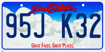 SD license plate 95JK32