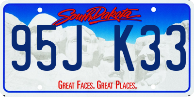 SD license plate 95JK33