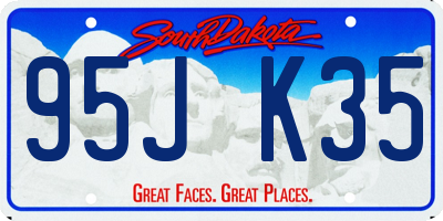 SD license plate 95JK35