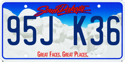 SD license plate 95JK36