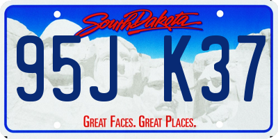 SD license plate 95JK37