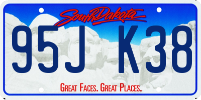 SD license plate 95JK38