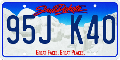 SD license plate 95JK40
