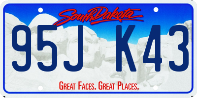 SD license plate 95JK43