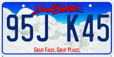 SD license plate 95JK45