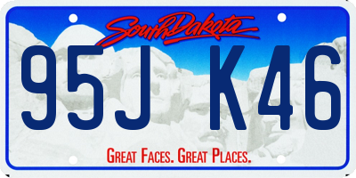 SD license plate 95JK46