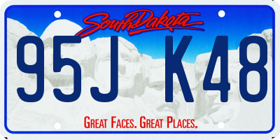 SD license plate 95JK48