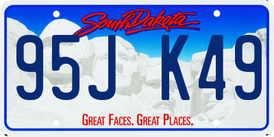 SD license plate 95JK49