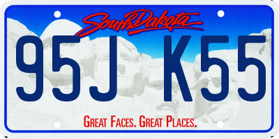 SD license plate 95JK55