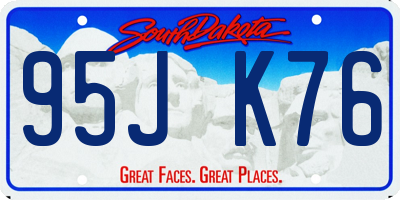 SD license plate 95JK76