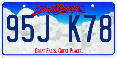 SD license plate 95JK78