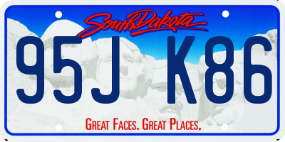 SD license plate 95JK86