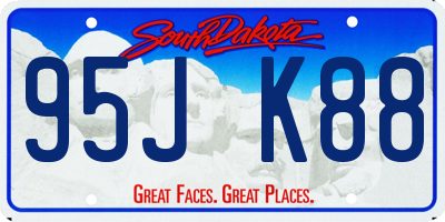 SD license plate 95JK88