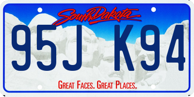 SD license plate 95JK94