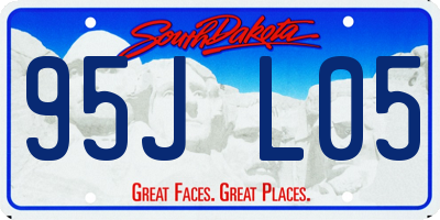 SD license plate 95JL05