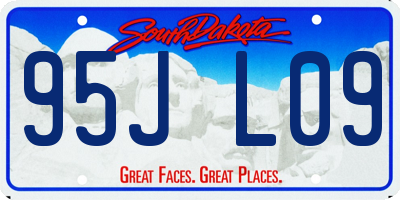 SD license plate 95JL09