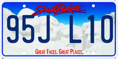 SD license plate 95JL10