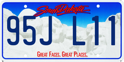 SD license plate 95JL11