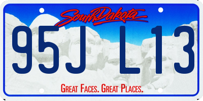 SD license plate 95JL13