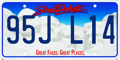 SD license plate 95JL14