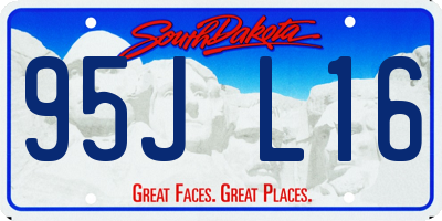 SD license plate 95JL16